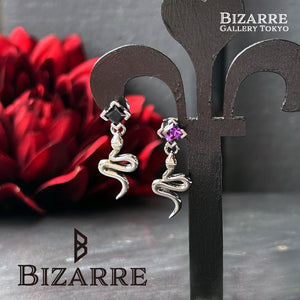 Bizarre/ビザール サーペントバイパー ロンバスストーンシルバーピアス