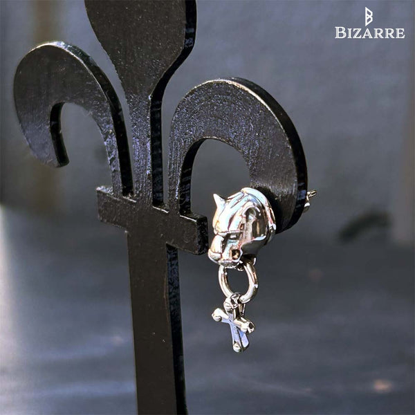 Bizarre/ビザール  フレグランスドパンサー＆クロス シルバーピアス (1個売り) SPP053