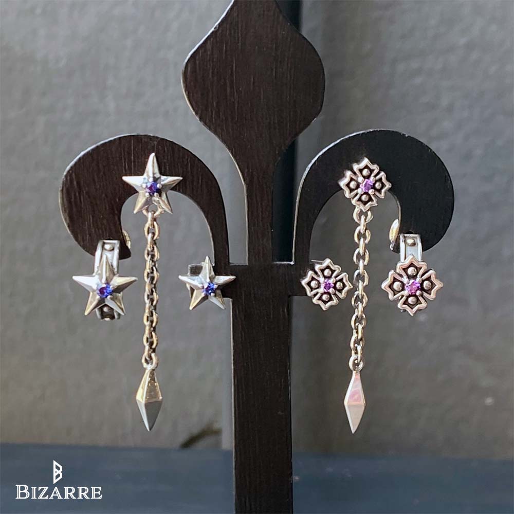 MYSTERIOUS HEART DIAMOND PIERCED EARRINGS 0.30ct(1ZP0877)K18