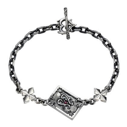 Bizarre/ビザール トランプハートシルバーブレスレット SBP045